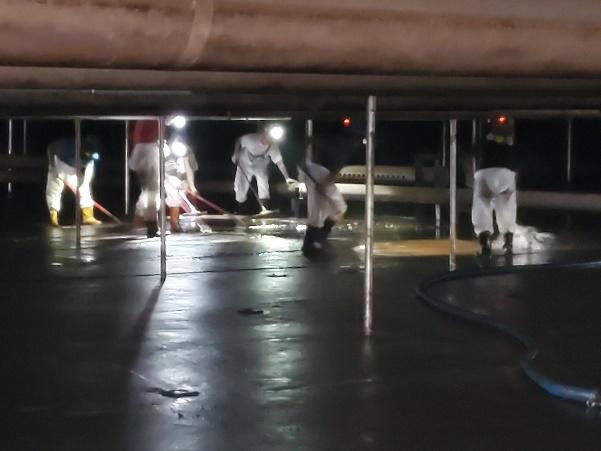 沙崙油庫5萬公秉重油清洗